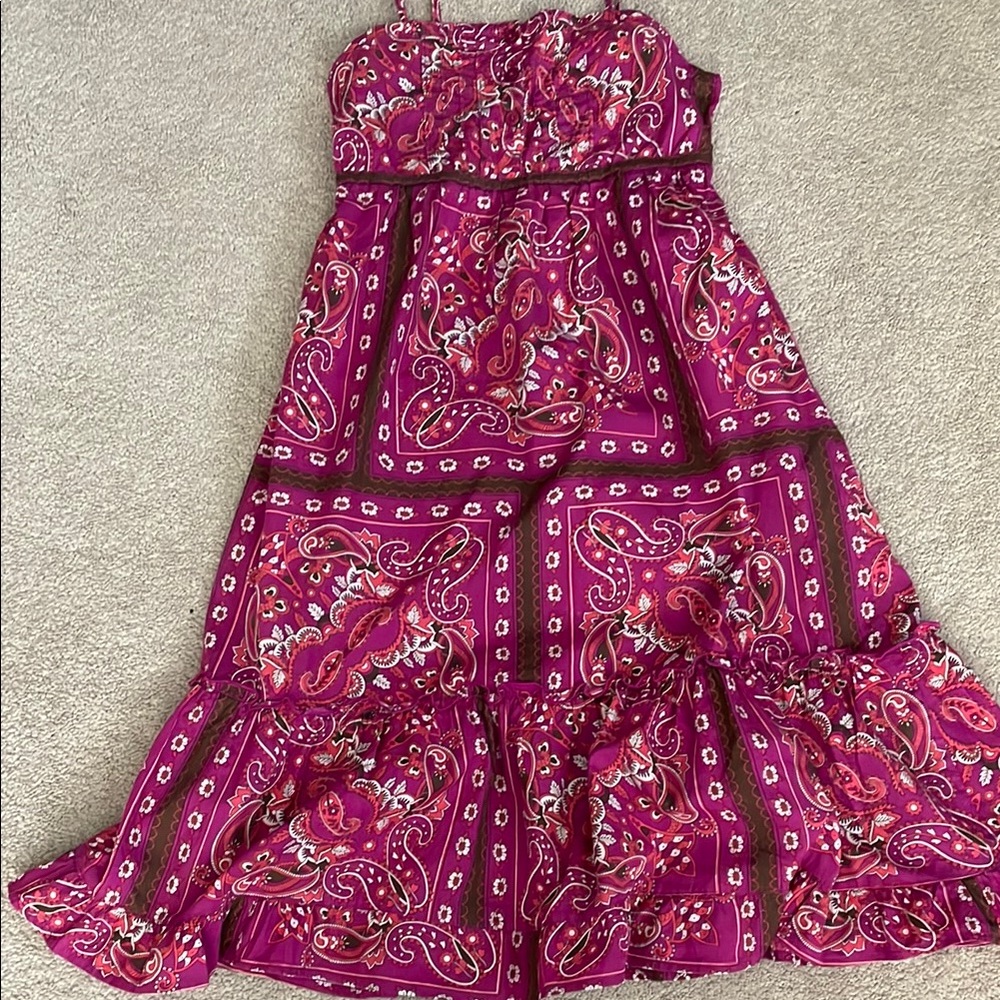 Old Navy Pink Tiered Sundress Spaghetti Strap Resort Wear